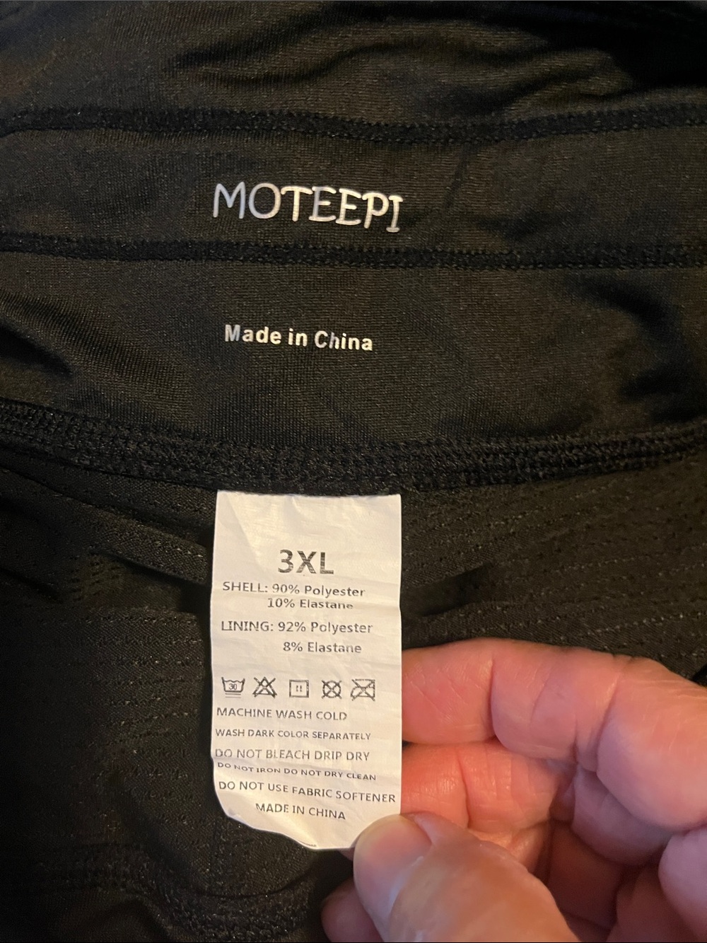 Moteepi Black 3XL Activewear skort
